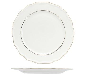 PIATTO PIANO BORDO DOPPIO FILO ORO 32,5CM