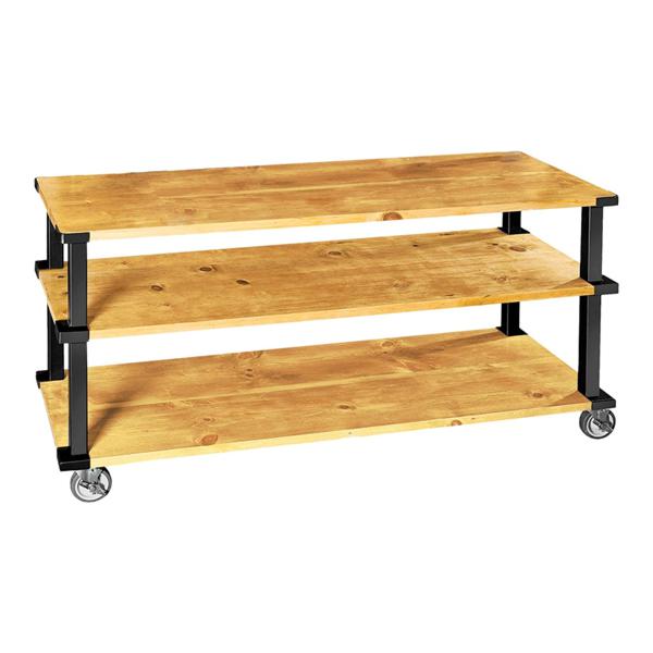 CARRELLO DI SERVIZIO183x61x112 CM NATURALE LEGNO