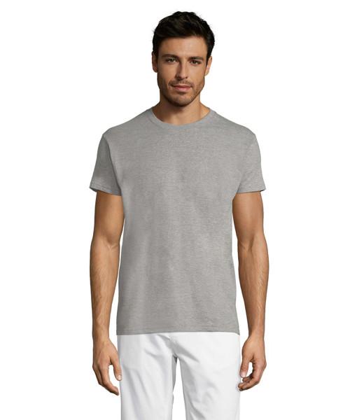 T-SHIRT UNISEX MANICA CORTA MOD.REGENT COL.GRIGIO MEDIO MEL