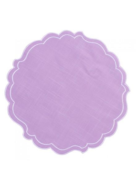 SOTTOPIATT0 IN TESSUTO MALVA 35CM