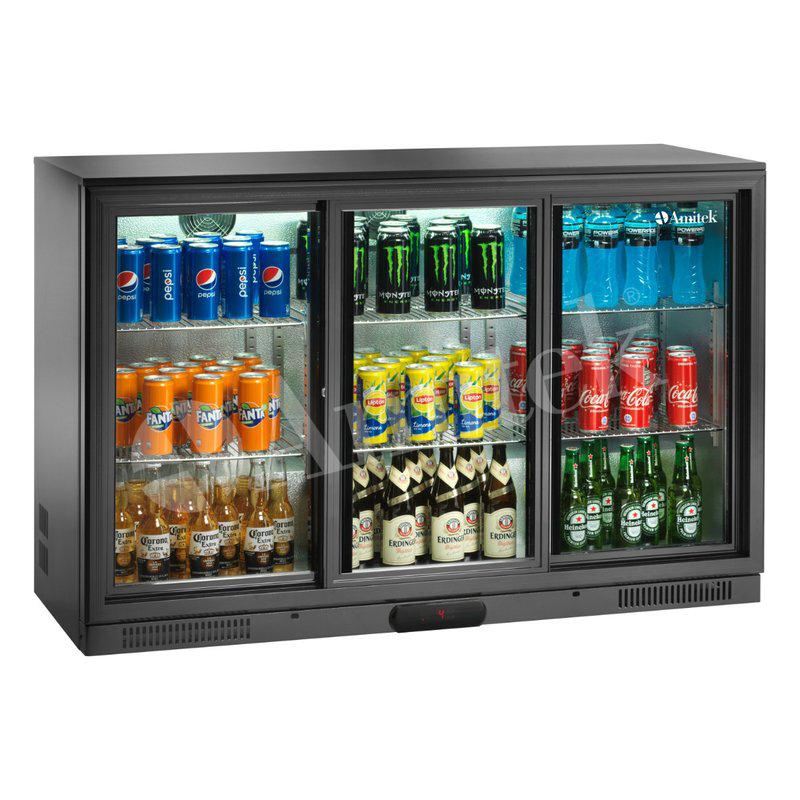 RETROBANCO 3 PORTE NERO +2 ÷ +8 1335x510x900h