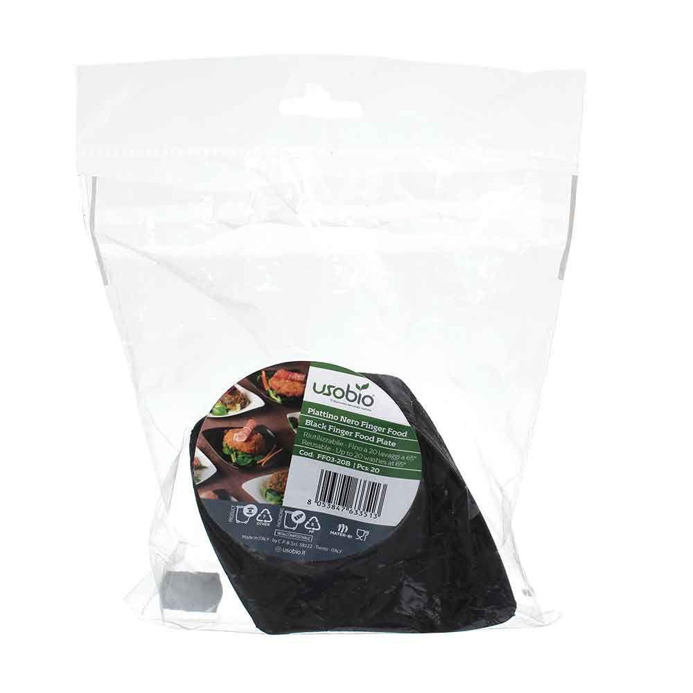 PIATTINI FINGER FOODNERI CF=20PZ