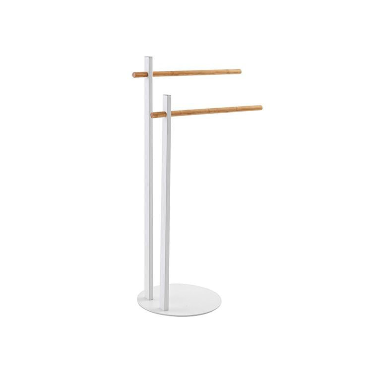 PIANTANA P/ASCIUGAMANI CON BRACCI IN BAMBOO BIANCO