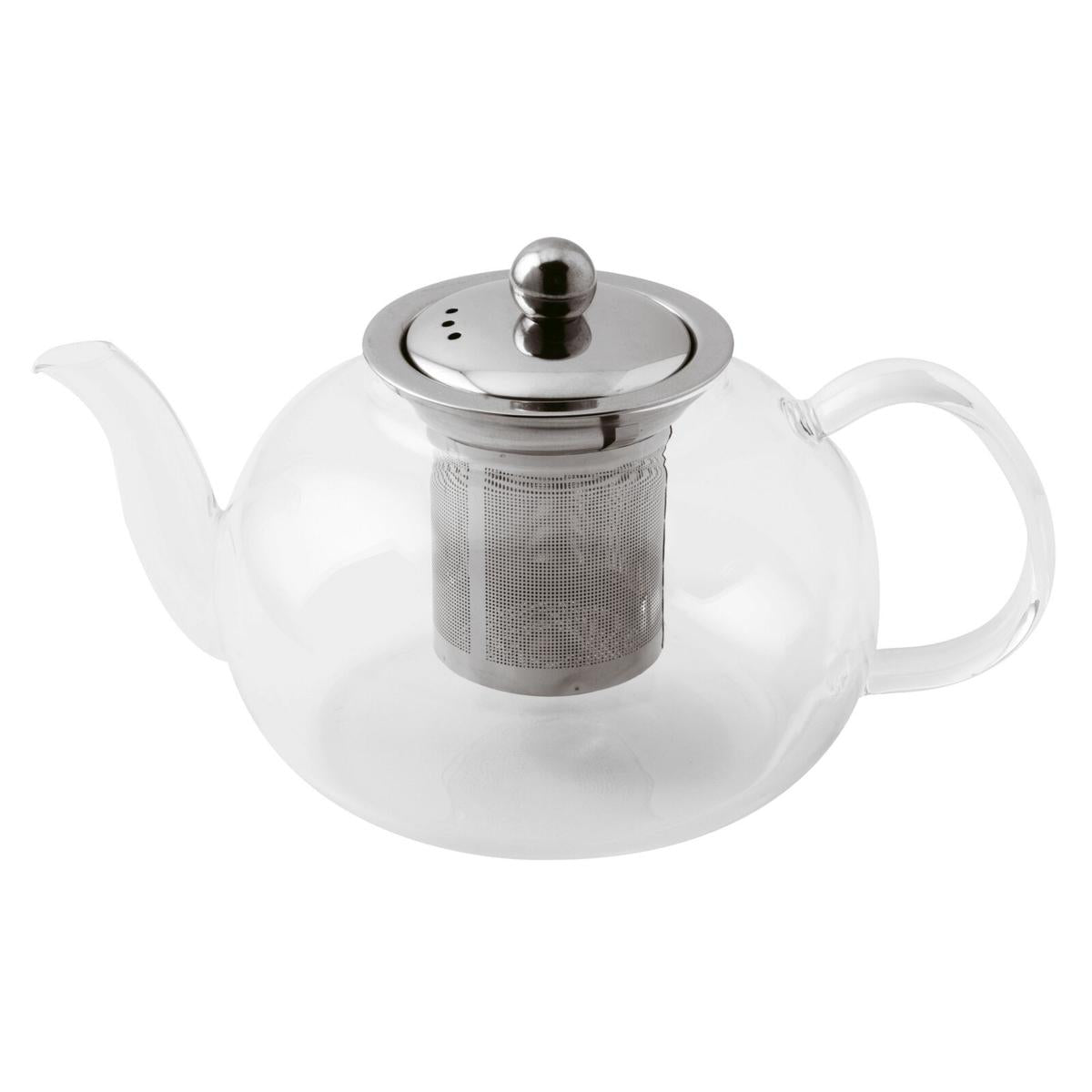 TEIERA C/INFUSORE INOX VETRO BOROSILICATO DIAM.14 H12 900ML