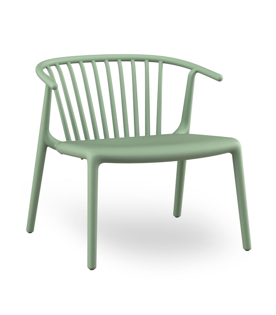 POLTRONA VERDE IN POLIPROPILENE 70X68X66H