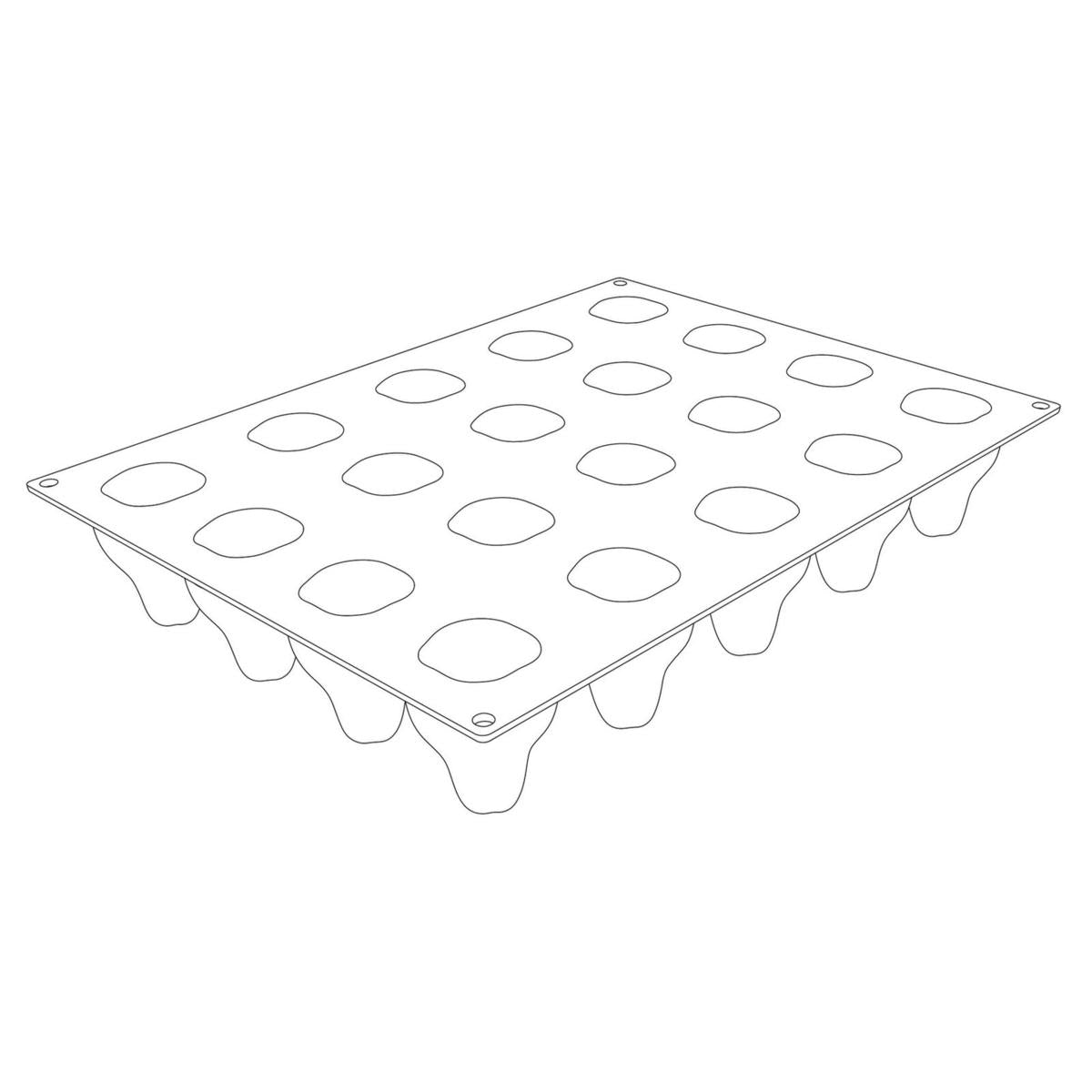 STAMPO PERA SILICONE40X30CM Ø53 H70 20 STAMPI