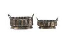 SET 2 VASI METALLO MG.CM.44x27,5x25