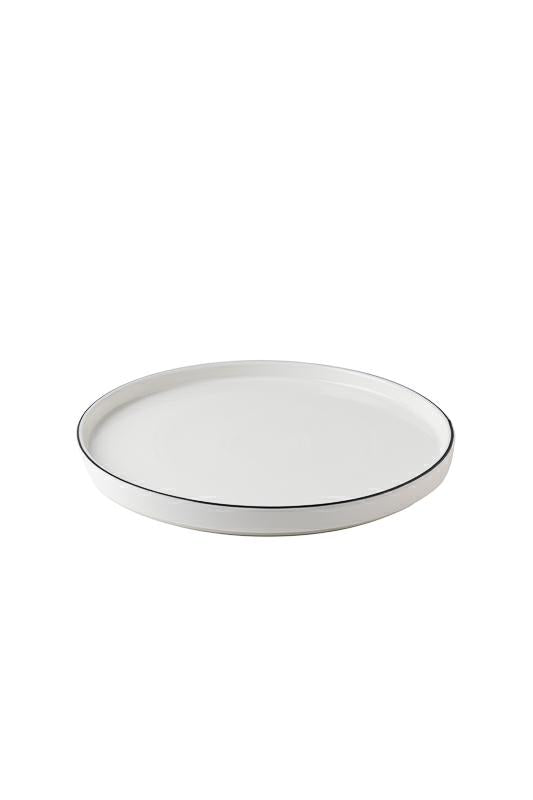 PIATTO PIANO FILO NERO 25,5CM