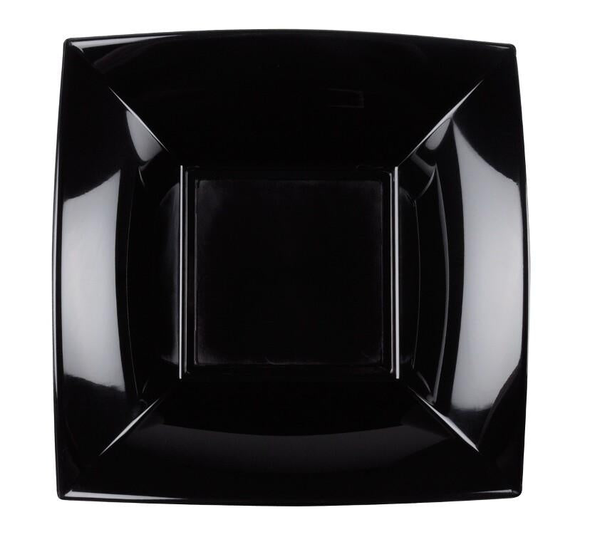 PIATTO FONDO NICE PPNERO 180X180MM CF=15PZ