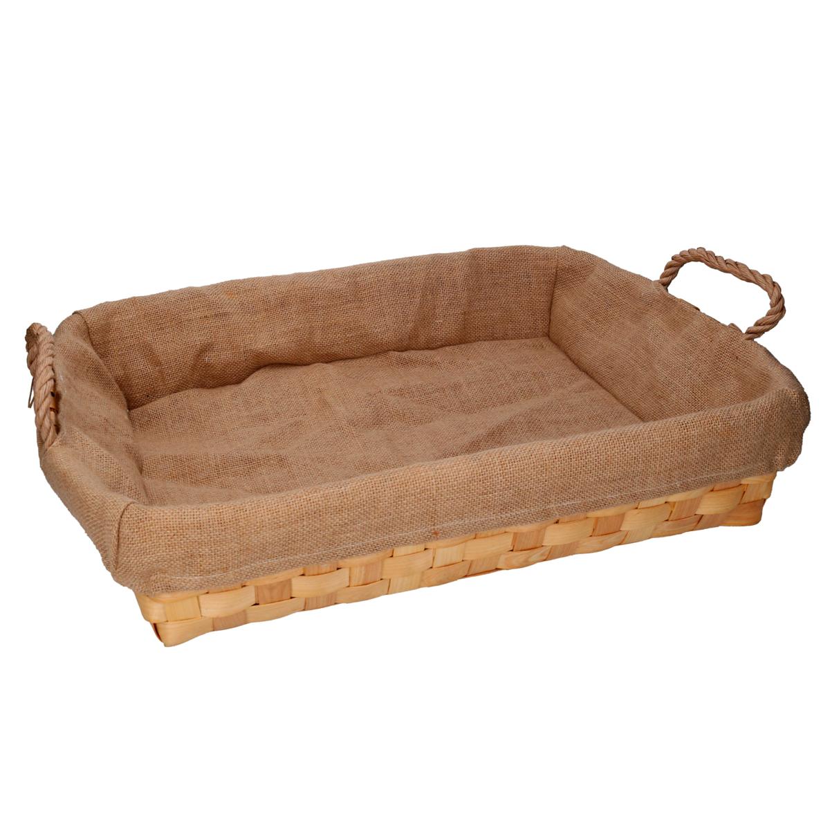 CESTA VIMINI SFOGLIATO BIANCO NT RETTANGOLARE CN FODERA 62X0