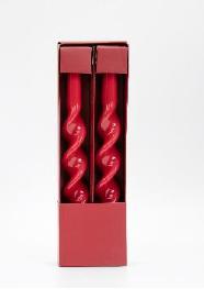 SET 2 CANDELE ASPIRALE 25CM ROSSO