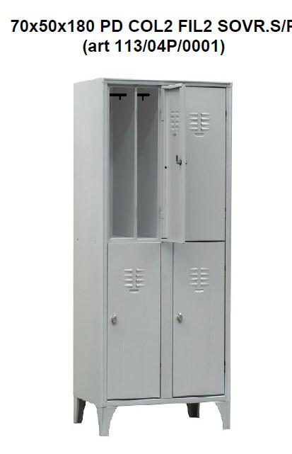 MULTISPOGLIATOIO 4POSTI SPORCO/PULITO CM.70X50X1795
