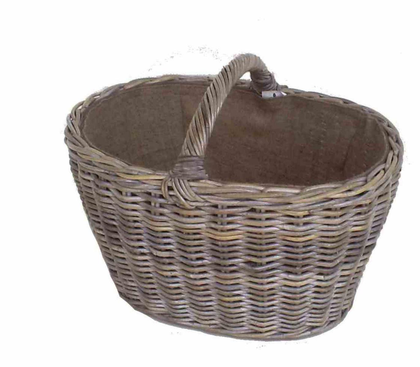 CESTO CLOE OVARE GR CM64X47H47/37 C/FODERA JUTA
