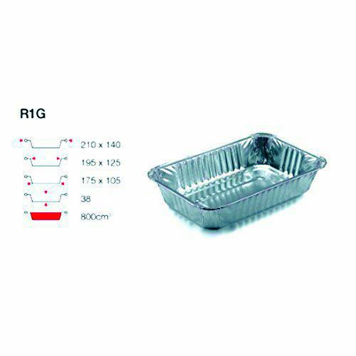 VASCHETTA RETT.ALLUMINIO R1G 3PRZ DIM.210X140H38 CF=100PZ