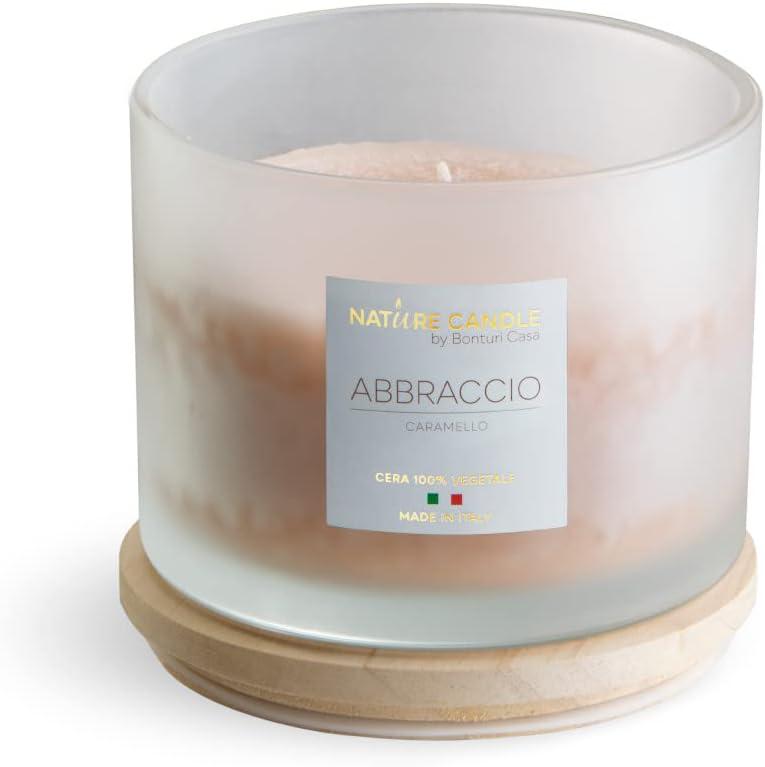 CANDELA CERA 380GR ABBRACCIO LINEA AMATI
