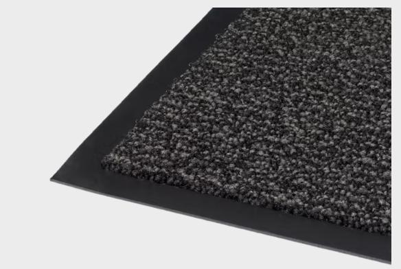 TAPPETO RETTANGOLARE75X120CM C/BORDO SLU6010 ANTRACITE