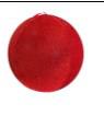 SFERA GONFIABILE IN TESSUTO EFFETTO GLITTER ROSSO D.60H60CM