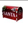 CASSETTA POSTA IN METALLO "SANTA" COL.ROSSO CM34X16XH27