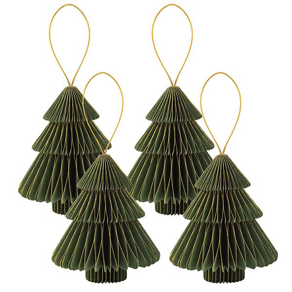 ALBERI IN CARTA CM 10 VERDONE CON ORO CF=4PZ