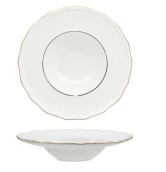 PIATTO PASTABOWL DIANA BORDO DOPPIO FILO ORO 28CM