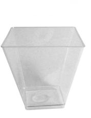 BICCHIERE DESSERT BASSO 75ML IN PP CM.6X6X3,55H CF=25PZ