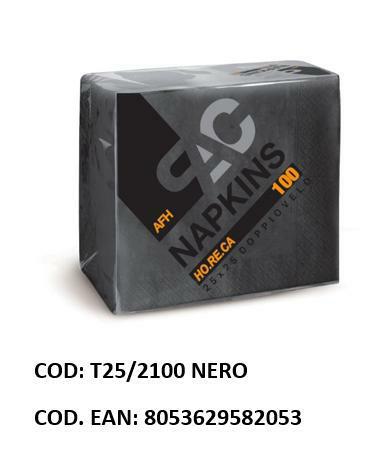 TOVAGLIOLO 25X25 2V NERO P.CELL. CF=100PZ