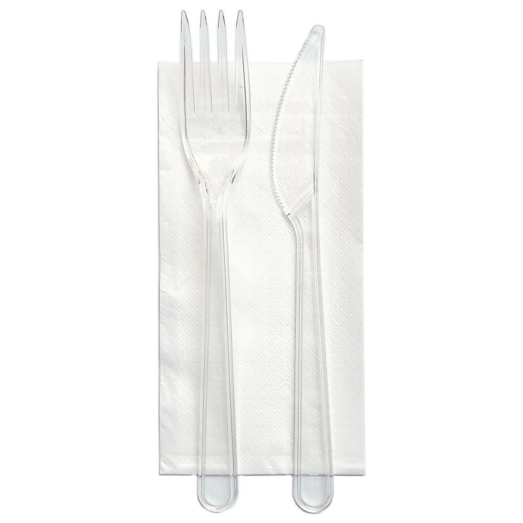 BIS POSATE RIUTILIZZABILE TRASPARENTE FORC+COLT+TOV.CT=500PZ