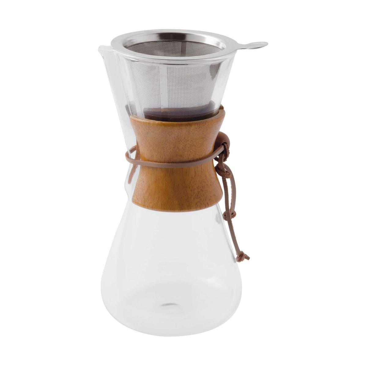 CAFFETTIERA POUR OVER C/FILTRO INOX VETRO BOROSILICATO 600ML