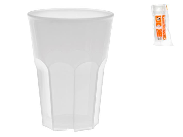 BICCHIERE POLIPROPILENE MOVIDA 300CC BIANCO CF=6PZ
