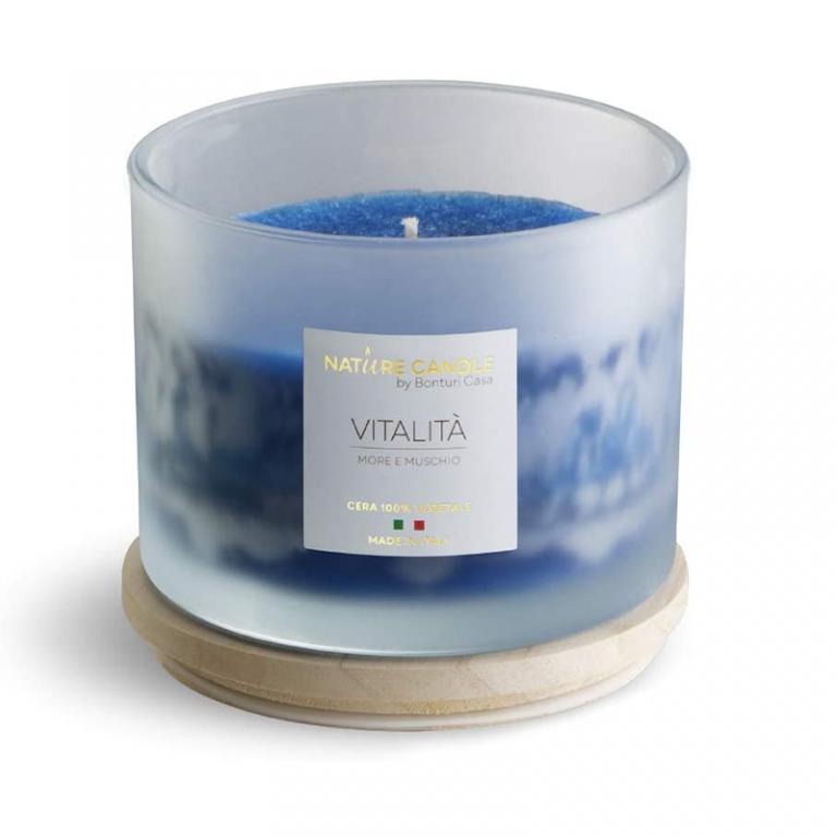 CANDELA CERA 380GR VITALITA' LINEA AMATI (MORE E MUSCHIO)