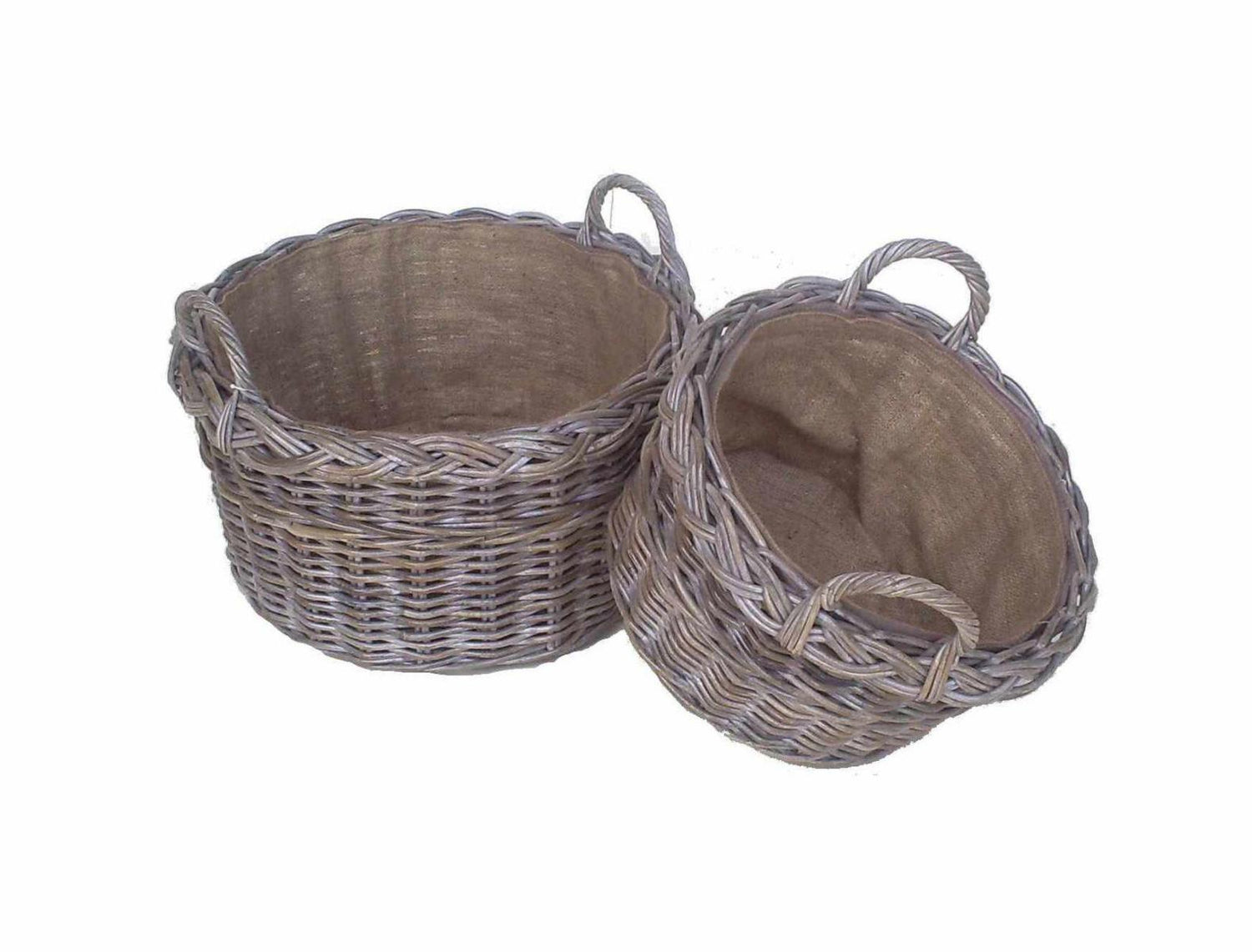 CESTA CLOE 1-2 C/M TONDA CM 57XH30/40 C/FODERA JUTA
