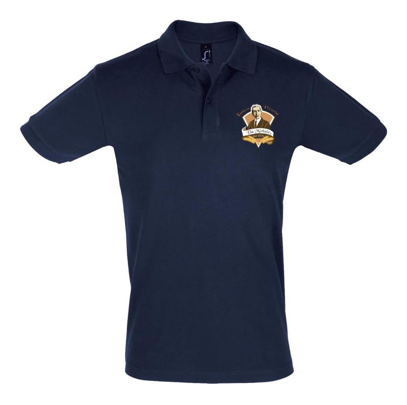 POLO PERFECT BLU NAVY ST.CUORE "MICHELE" RETRO "TEMPIO"