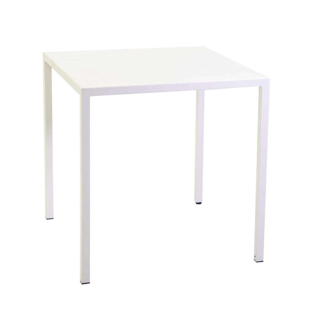 TAVOLO METALLO ELMA AUTOLIVELLANTE BIANCO QUADRO 70x70xH75