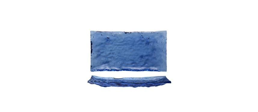 VASSOIO RETTANGOLARECM.28X15H ACQUA AZZURRA