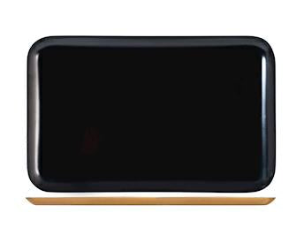 VASSOIO INOX RETT NERO 40X25CM