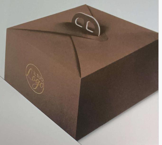 PORTA TORTA ELEGANT BROWN 27X27X12 CF 100PZ