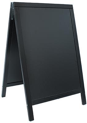 LAVAGNA DA TERRA DUPLO NERO IN LEGNO 85X55
