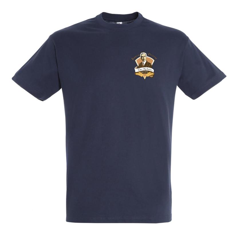 T-SHIRT REGENT BLU NAVY ST.CUORE "MICHELE" RETRO "TEMPIO"