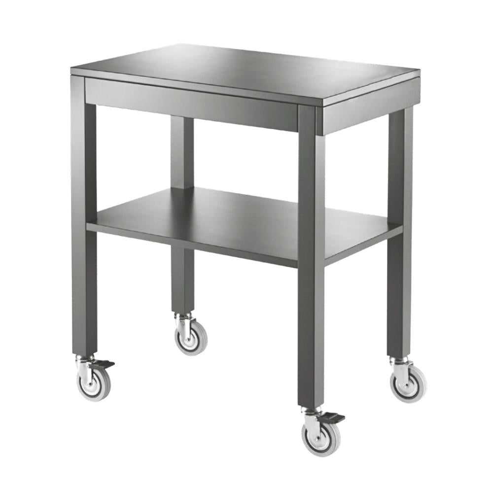 CARRELLO DI SERVIZIOLACCATO GRIGIO GRANITO 2PIANI 70x45CM