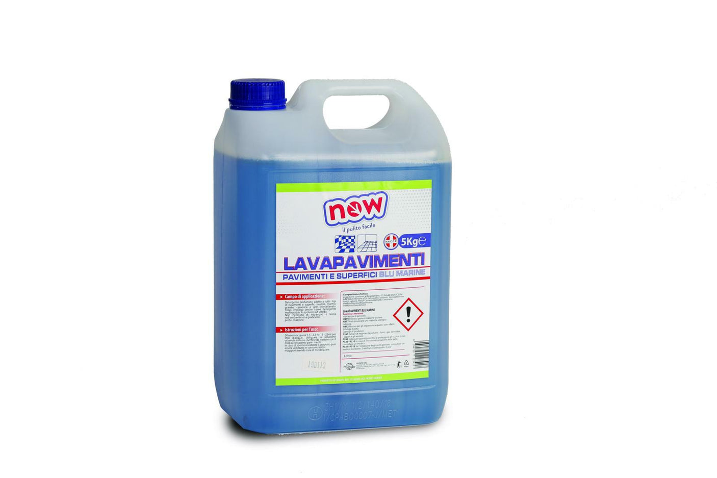 DETERGENTE LAVAPAVIMENTI E SUPERF.BLU MARINE "NOW" 5LT HACCP