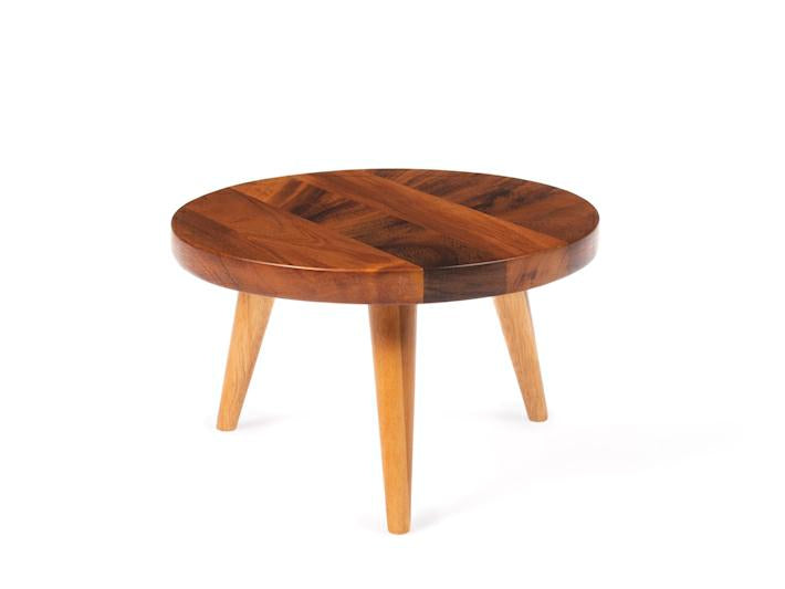 ALZATA ACACIA TONDA C/PIEDI DIAM.25X15,5H