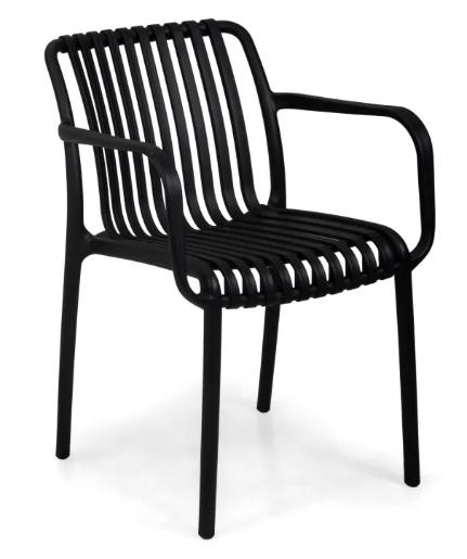 POLTRONA POLIPROPILENE WREN NERO 55X57XH46/79