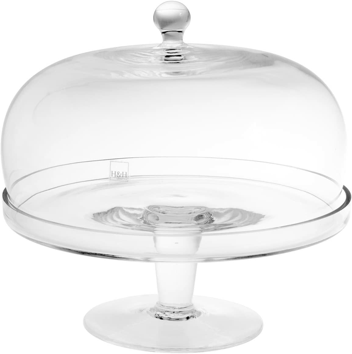 ALZATA IN VETRO DIAM.26 CM CON CUPOLA