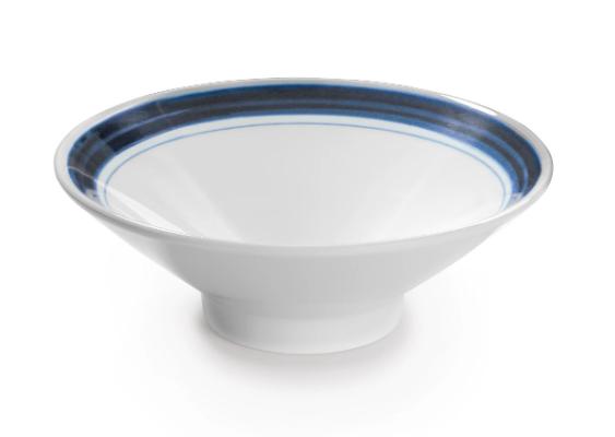 CIOTOLA IN MELAMINA 25 CM BIANCA E BLU