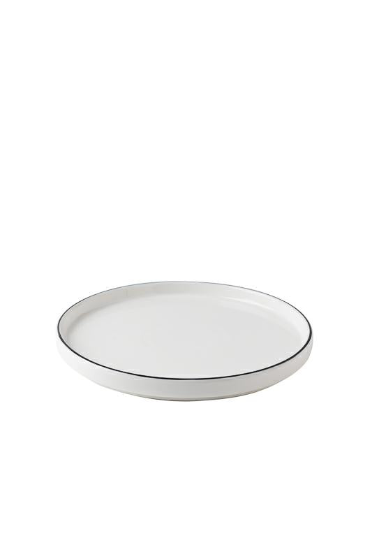 PIATTO PIANO FILO NERO 20CM