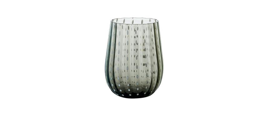 BICCHIERE GOCCE GRIGIO 40CL