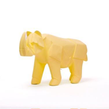 STATUA RINOCERONTE GIALLO 36X14X21CM