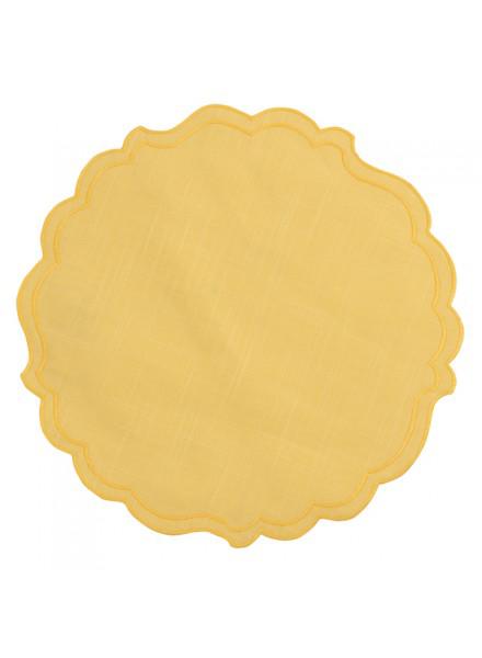 SOTTOPIATT0 IN TESSUTO GIALLO 35CM