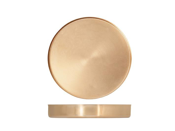 VASSOIO INOX TONDO ORO 32CM