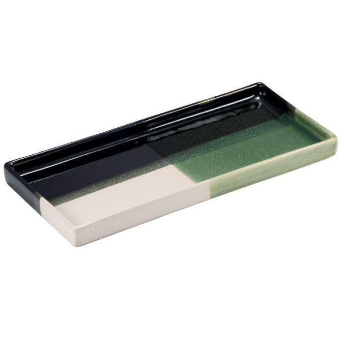 SIMPOSIO VASSOIO RETTAN VERDE 25X11.5XH2